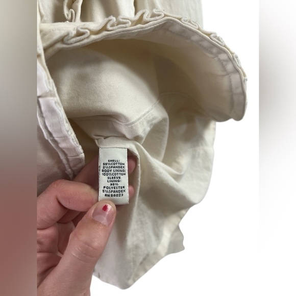 Banana Republic ivory ruffled single button blazer - Picture 4 of 5